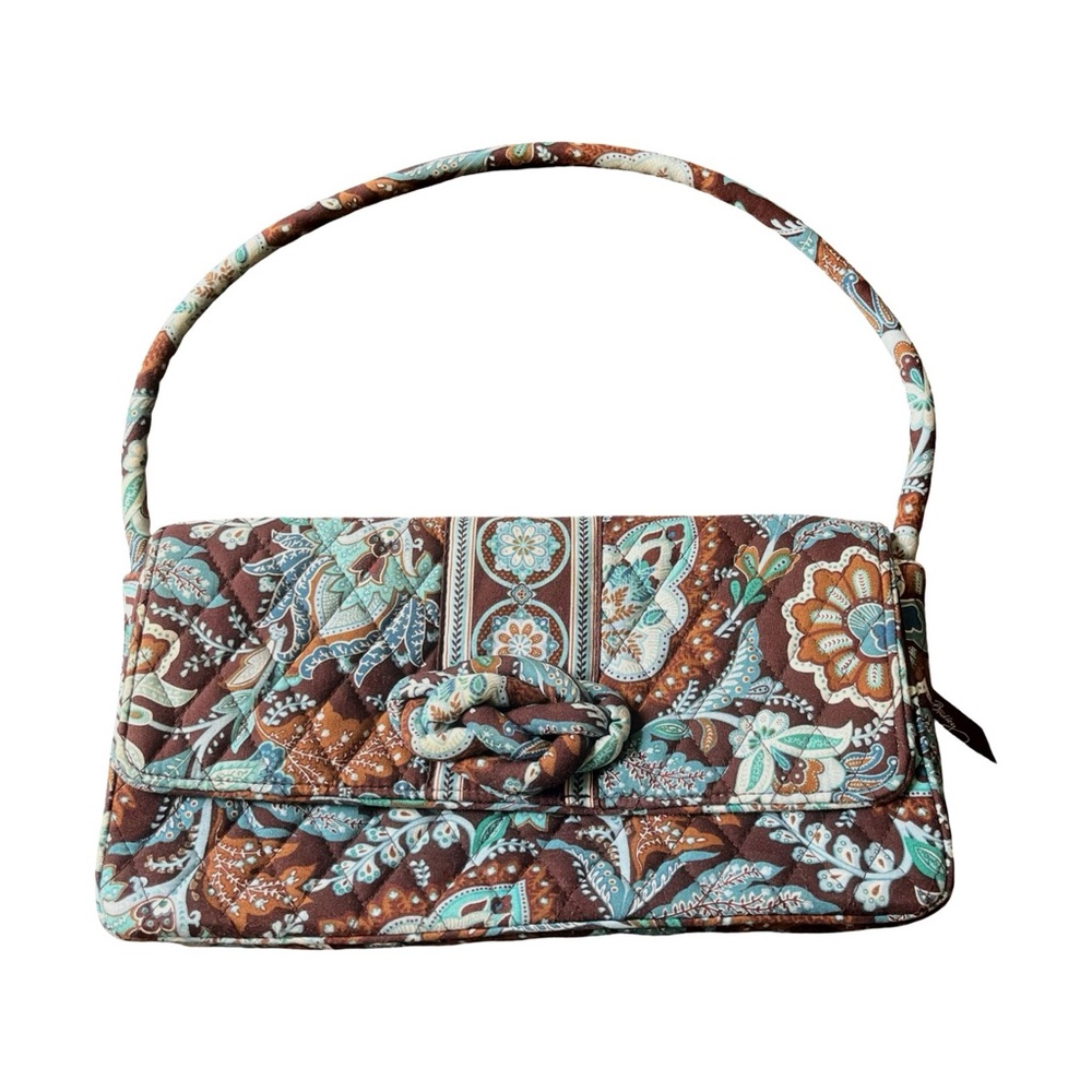Vera Bradley Y2K Knot Just A Clutch Java Blue Bag Purse Structured